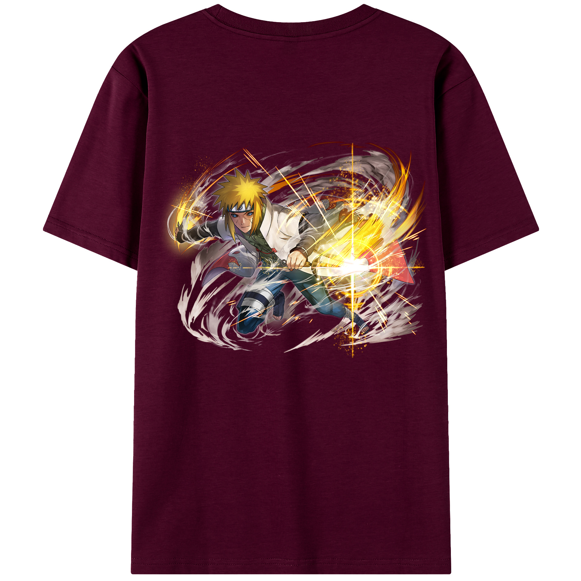 （画像用） NARUTO -ナルト- 波風 ミナト Namikaze Minato レディース半袖Tシャツ(バックプリント)
